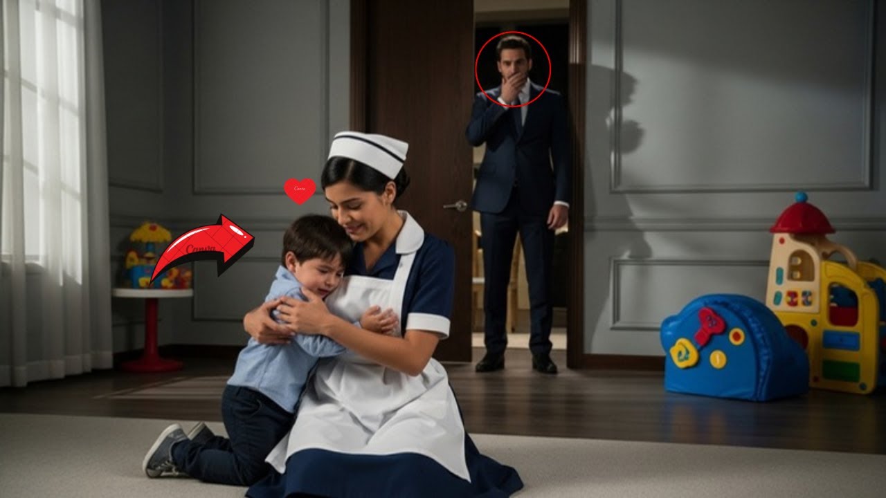 EL MILLONARIO LLEGÓ SIN AVISAR Y ENCONTRÓ A SU HIJO ABRAZANDO A LA MUJER POBRE QUE LE SALVÓ LA VIDA