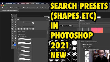 Search Presets In Photoshop | Patterns Gradients Brushes Shapes  | How To Tutorial