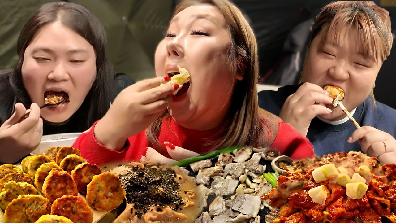 24시간 장박지에서 먹방하기 | 화목난로가 터져버렸어요...🔥