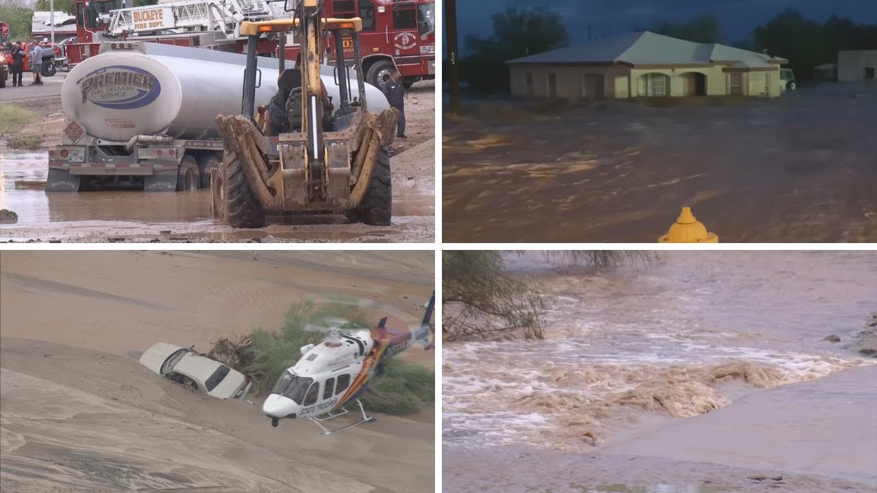 Gila Bend residents review damage after deadly flooding YouTube
