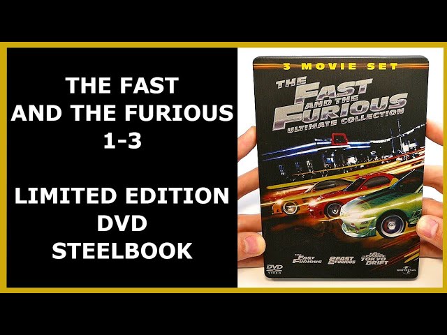 DVDFr - Fast and Furious - Coffret Trilogie : Fast and Furious + 2 Fast 2  Furious + Fast & Furious : Tokyo Drift (Pack Collector boîtier SteelBook) -  DVD