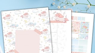 February Bullet Journal  💕 🦄  Plan With Me | FREE PRINTABLE PLANNER   STICKERS