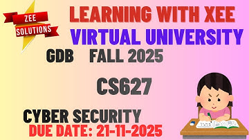 CS627 Cyber Security GDB Fall 2025 Virtual University of Pakistan