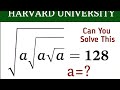 Harvard University enterence exam question | Math Olympiad | Can you solve? |