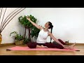 35 min vinyasa yoga  cours complet niveau intermdiaire   equilibre renforcement tirement
