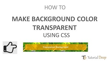 How To Make Background Color Transparent In CSS