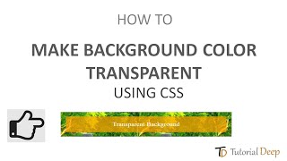 How To Make Background Color Transparent In CSS