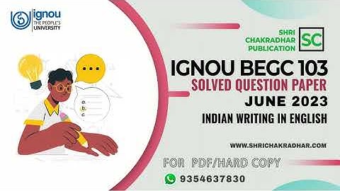IGNOU BEGC 103 previous year Solved Question paper (June 2023) | IGNOU BAEGH | IGNOU Question paper