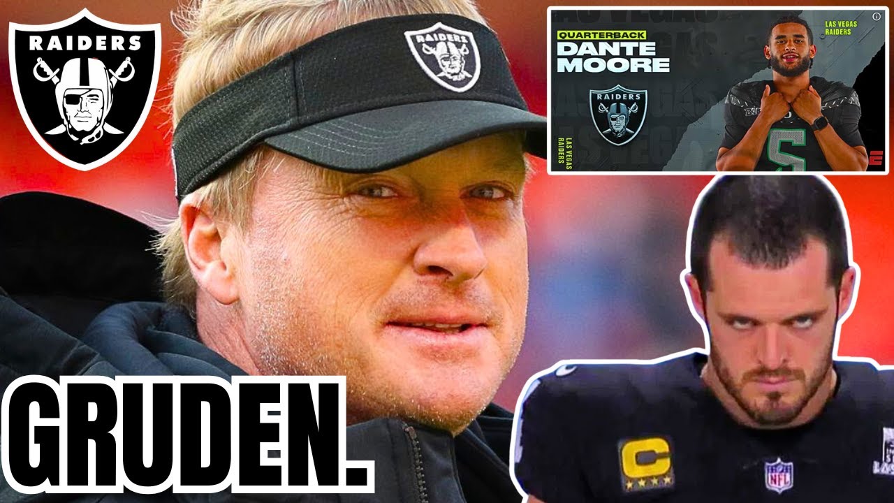 Jon Gruden, Derek Carr Suggested BACK TO RAIDERS! Las Vegas Selects Dante Moore in NFL Mock Draft!