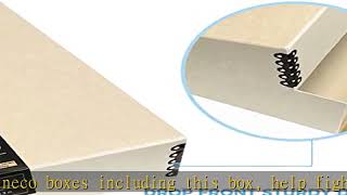 Lineco, 17x22 Tan Museum Archival Storage Box, Drop Front Design. Acid-Free with Metal Edge. Protec