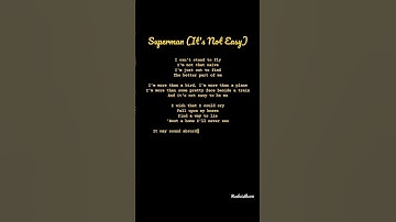 Thumbnail of "Superman (It's Not Easy) Five For Fighting (Lyrics)"