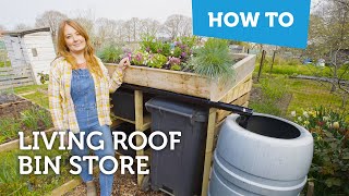 DIY Living Roof Bin Store: With Water-Saving System!