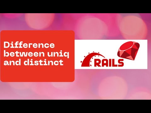 Difference between uniq and distinct