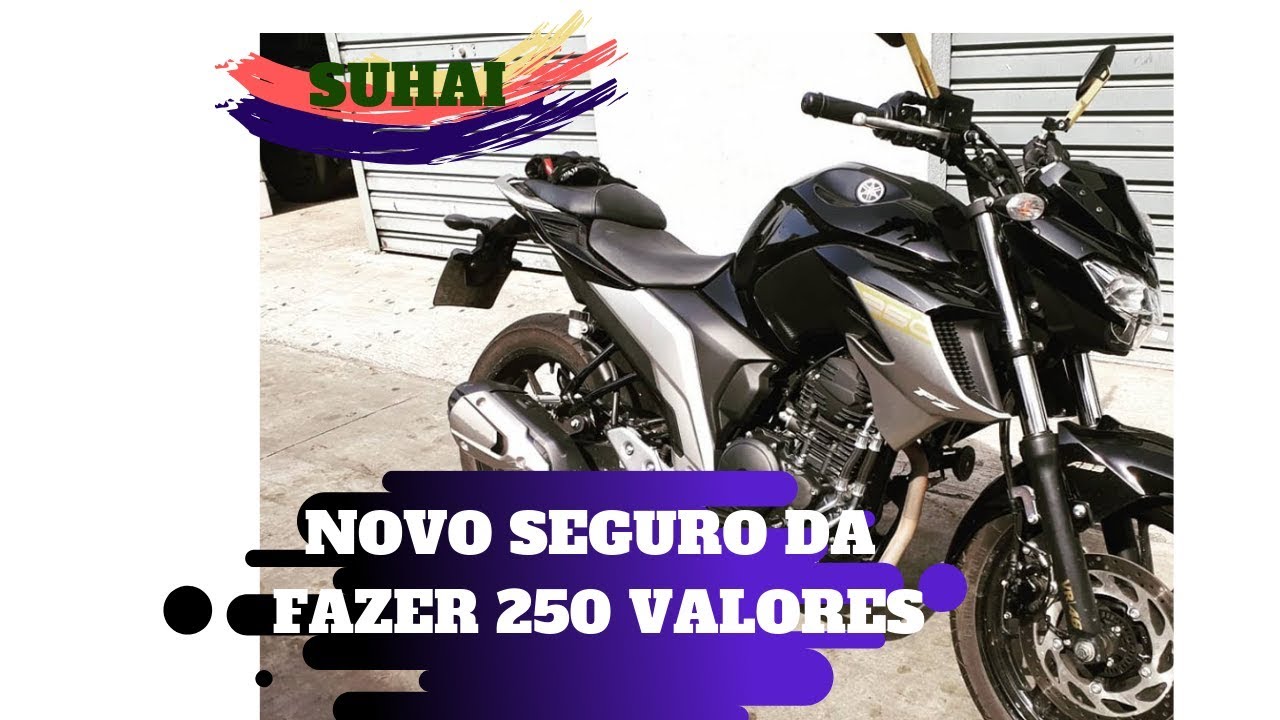 Nova fazer 250 ABS Coloquei seguro Agora sao dois da SUHAI Valores ...