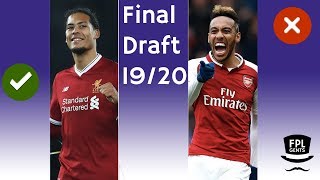 FPL Final Draft | Every Formation Explored! | Fantasy Premier League 19/20 Tips