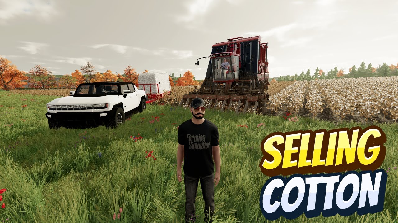 FIRST HARVEST OF COTTON FARMING SIMULATOR 22 64 IN HINDI YouTube
