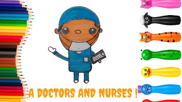 How To Draw  Doctors and Nurses  |Health Heroes رسم الطبيب و التمريض
