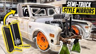 Custom Supercharged C10 Trucker Style Mirror Fabrication - Stepside SEMA Build Ep. 13