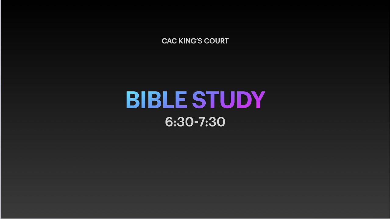 BIBLE STUDY YouTube