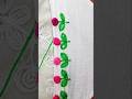 Beautiful flower border design,hand embroidery flower design🌷🪡 #floraldesign #embroidery #crochet