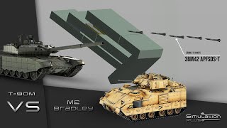 M2 Bradley VS T-90M | Armour Piercing Simulation