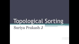 Topological Sorting-Decrease and Conquer Method