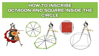 How to Inscribe a "Octagon and Square" #Inside the Circle.
