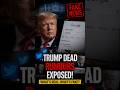 Trump De**D ? 😱What They're not Telling You..  #trumpnews  #usa  #geopolitics