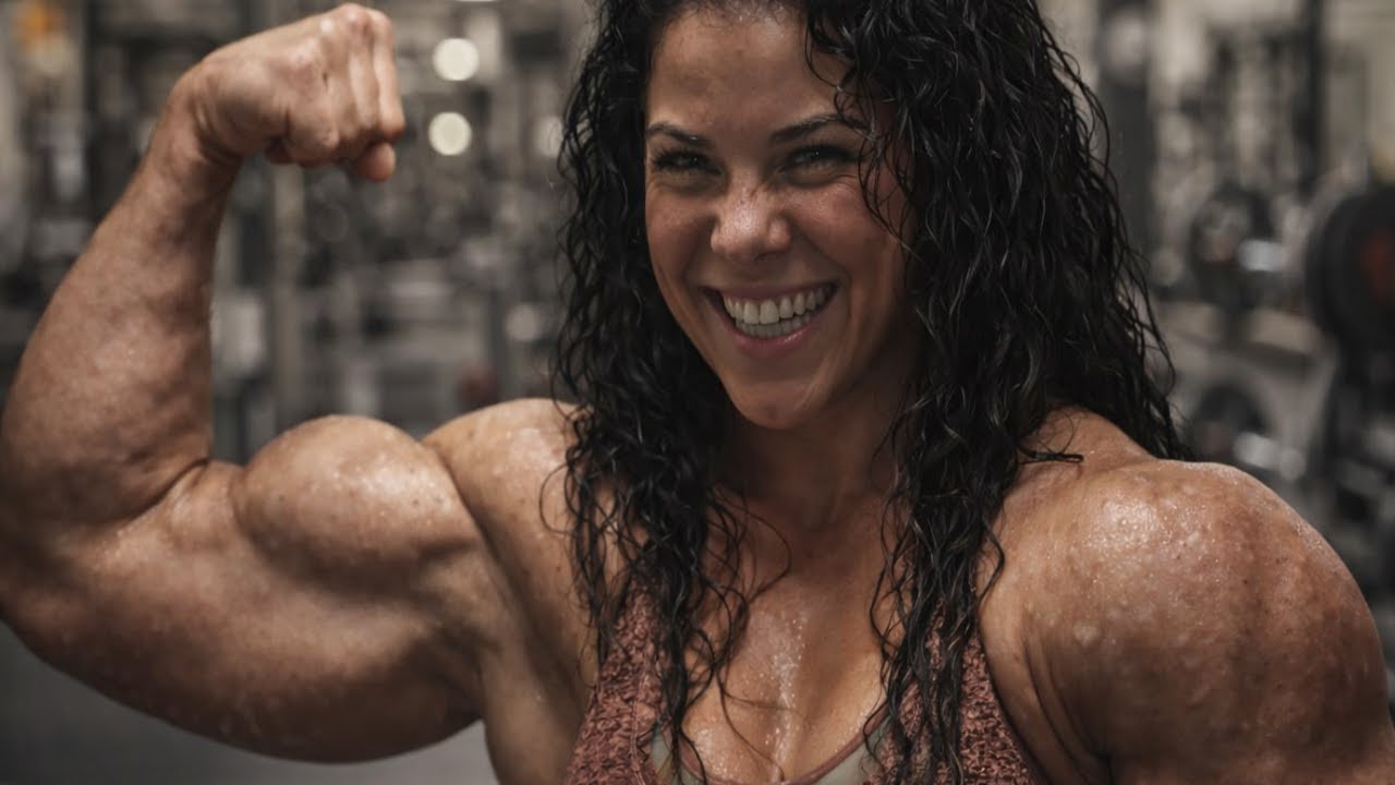 YOUNG BODYBUILDER WOMAN : LEANA | STRONG GIRL WITH SOLID BICEPS