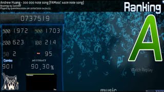 [O!m] Andrew Huang - 300 000 note song [FAMoss' 4609 note song] | 8,09* | 737k | 90,30% (BIG POG)