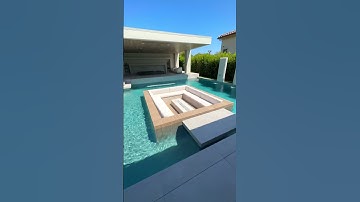 How deep should your pool be? 👀 #luxuryhome #pool #poolhome #outdoorliving #luxurypools #dreampool