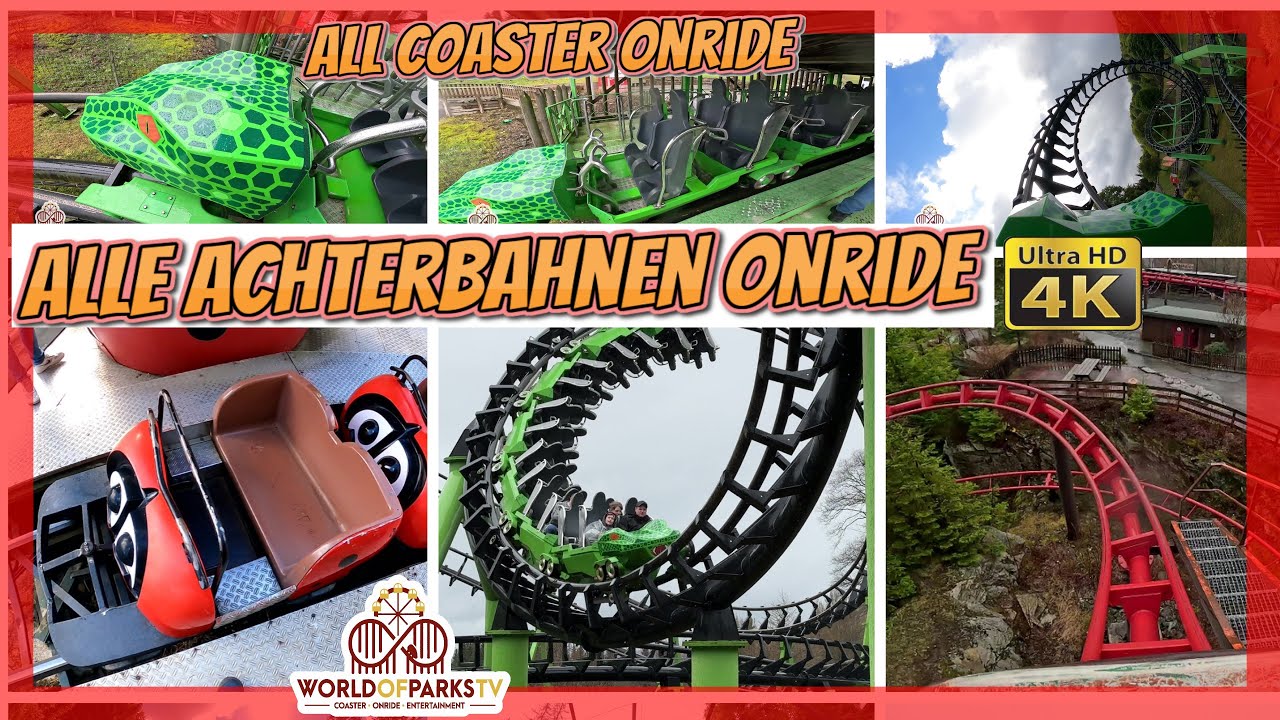 ALLE Achterbahnen im FORT FUN Abenteuerland (Onride POV) Fort Fun All Roller Coaster - Speed Snake