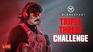 🔴LIVE - DR DISRESPECT - TRIPLE THREAT CHALLENGE | WARZONE, PUBG, R6