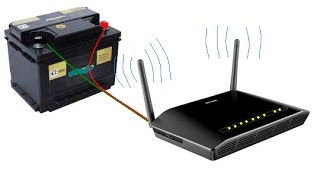 Como ligar seu modem numa bateria de carro 12V Para