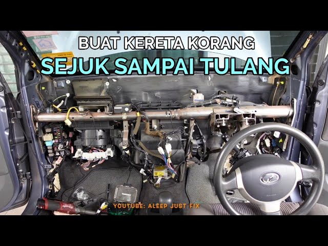 BUAT AIRCOND KERETA KORANG SEJUK KETAR SAMPAI DEMAM | CARA PASANG COMPRESSOR ALZA MASUK MYVI class=