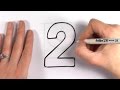 How to Draw a Cartoon Number 2