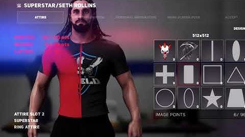 how to create raw attire for Seth Rollins WWE 2k20