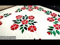 Heart shape bedsheet embroidery design  applic work bedsheets design  chadar ka phool design