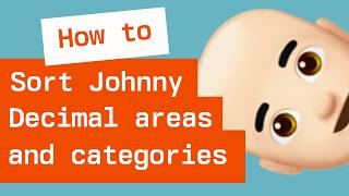 Tips for sorting areas and categories
