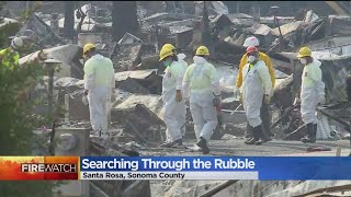 Search Sifting Through Remains At Santa Rosa Mobile Home Park Destroyed By Fire