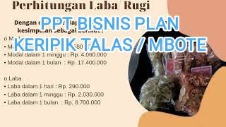 PPT Proposal Usaha Keripik Talas / Mbote | Download Power Point Bisnis Plan Keripik Talas / Mbothe