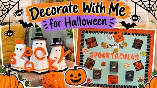 🎃👻HALLOWEEN DECORATE WITH ME | SCHOOL LIBRARY DECORATING