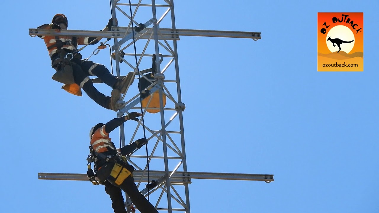 Worlds scariest job! Cell phone tower workers at mega heights YouTube