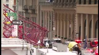 A massive crane collapse in New York kills one