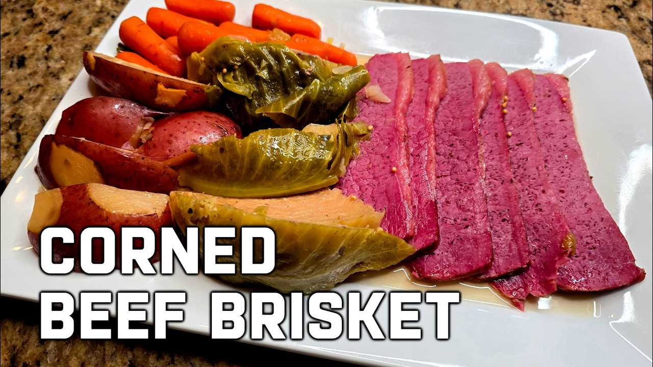 Corned Beef Brisket Recipe with Cabbage, Potatoes and ... - YouTube