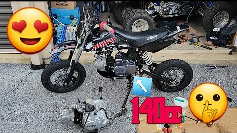 Installed a Lifan 140cc racing motor on my SSR 110 pitbike 🤭