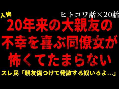 【2chヒトコワ】20年連れ添った大親友の不幸を喜ぶ同僚女が怖くてたまらない【総集編】【作業用】【睡眠用】【ホラー】
