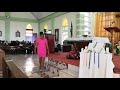 Men's choir of Fatima Parish sing Mass in Vielle Case Catholic church,