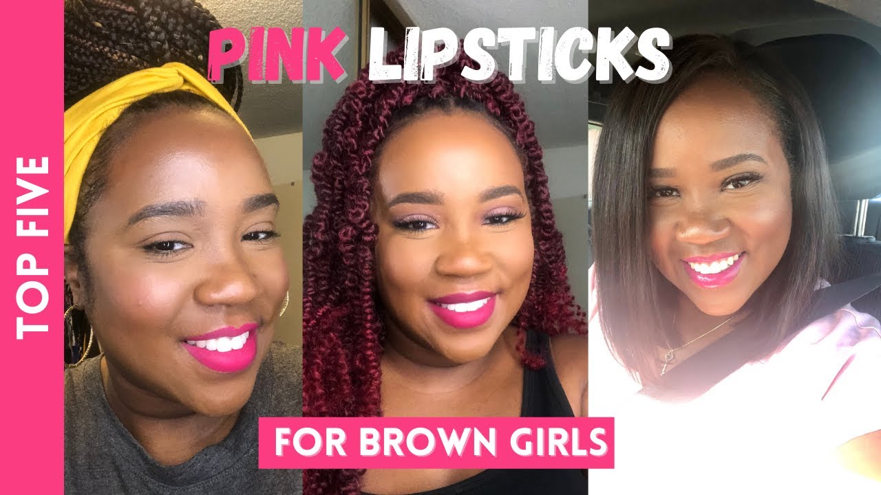 PINK LIPSTICKS FOR BLACK WOMEN | Top 5 PINK Lipsticks + Swatches | Everything Beauty with Candice B.
