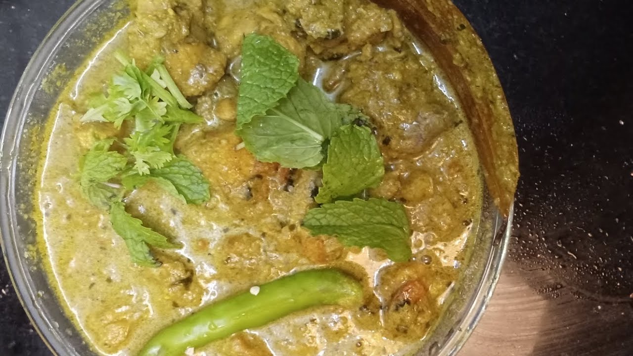 Andhra Green chilli chicken yummy Andhra Green chilli chicken Gravy
